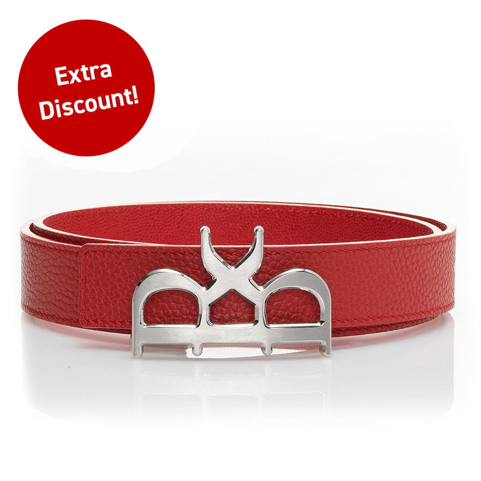Royaums YVES Belt Red Dress - Silver